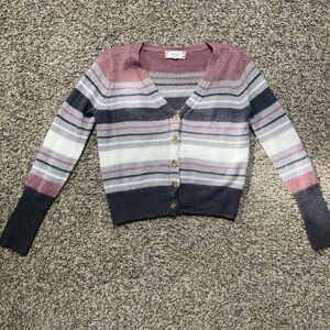 Striped Cardigan Sweater